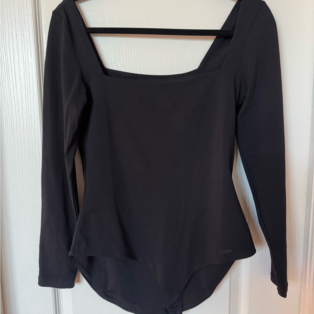 Aritzia Contour Full Black Square Neck Bodysuit